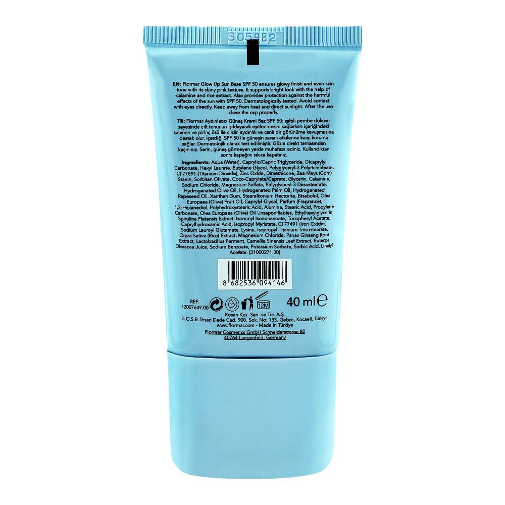 Flormar Sun Lovers Glow Up Sun Base, SPF50, Glycerin, 40ml - Image 2