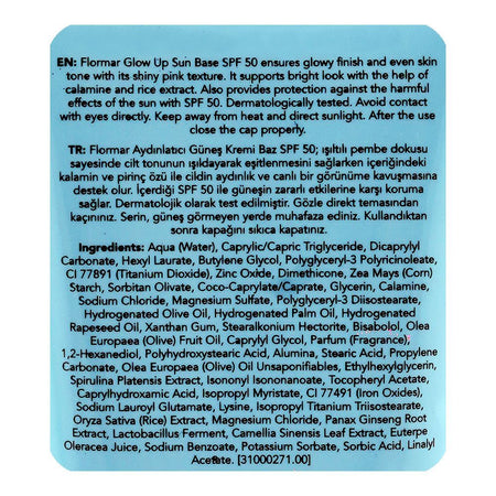 Flormar Sun Lovers Glow Up Sun Base, SPF50, Glycerin, 40ml - Image 3