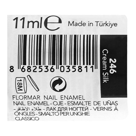 Flormar Nail Enamel, 246 Cream Silk, 11ml - Image 3
