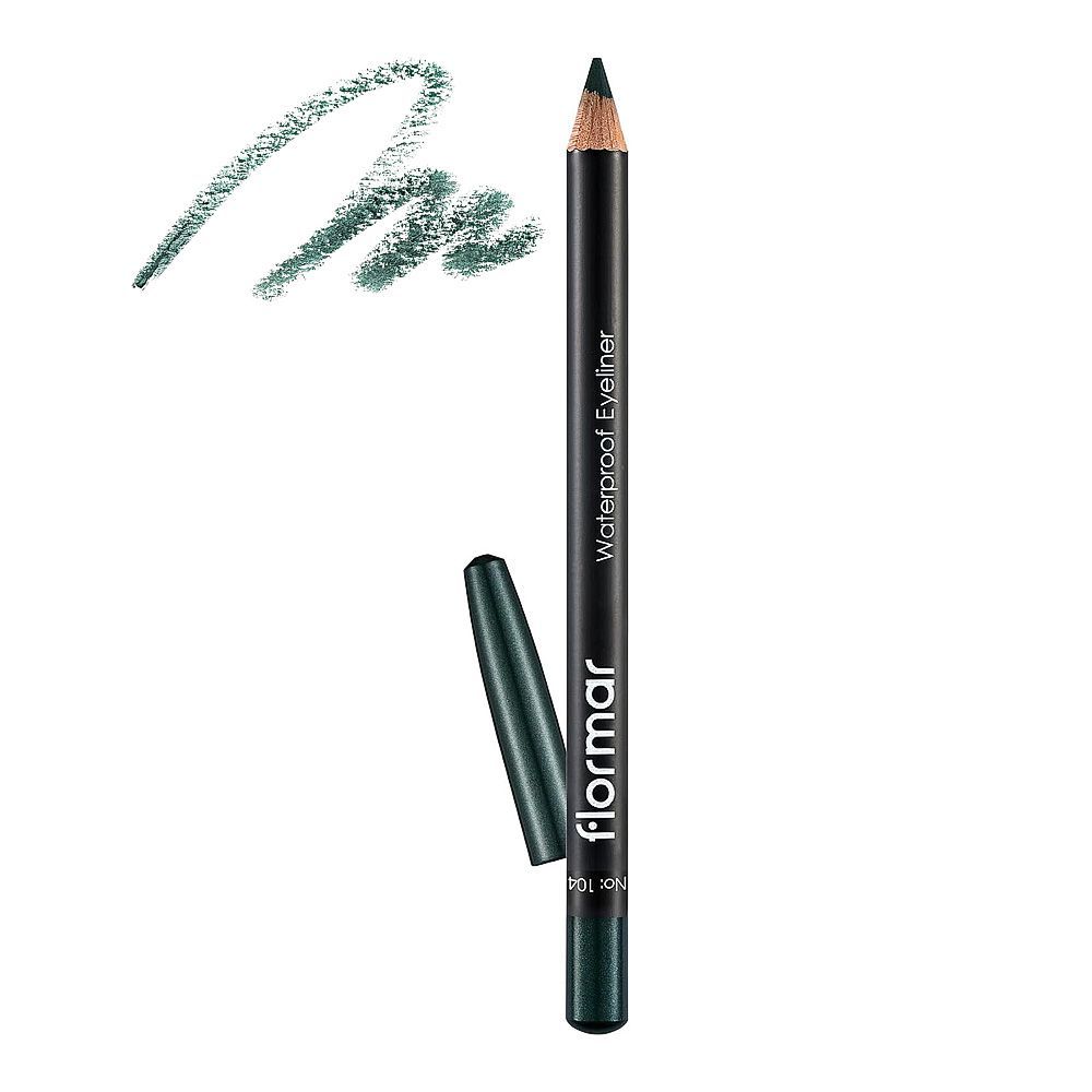 Flormar Waterproof Eye Liner, 104 Cobalt, Green - Main Image