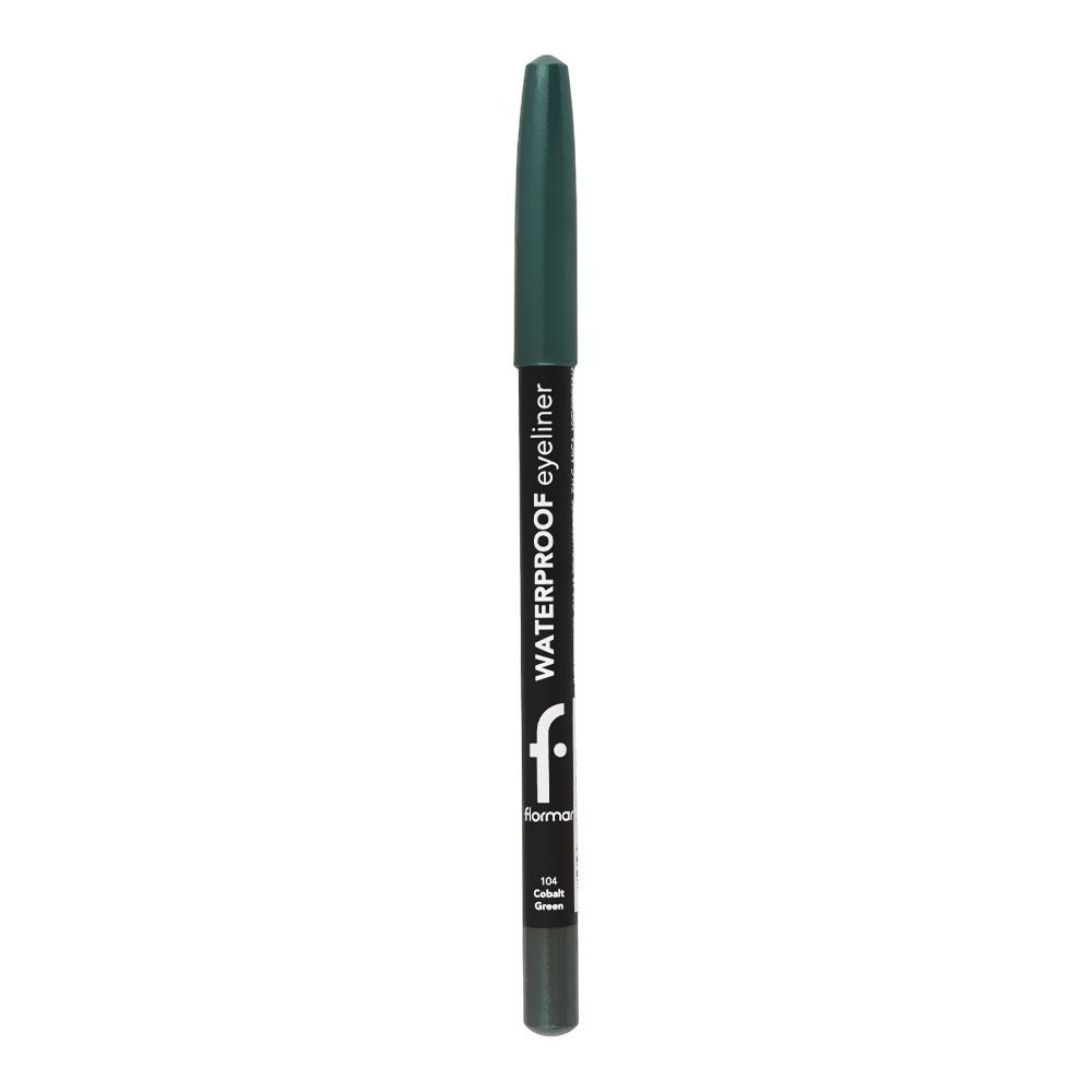 Flormar Waterproof Eye Liner, 104 Cobalt, Green - Image 2