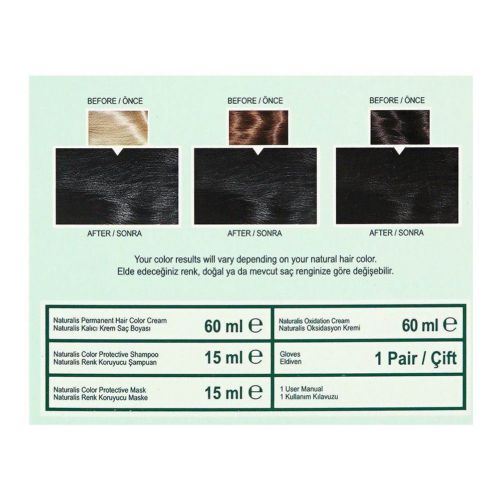 Neva Naturalis Hair Colour Kit, Vegan, Paraben, Ammonia & Silicone Free, 1.0 Intense Black, 60ml - Image 4
