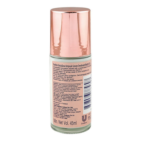 Vaseline Gluta Glow Ampoule Bright & Dry Serum Deodorant Roll On, Niacinamide + Vitamin E, 45ml - Image 2