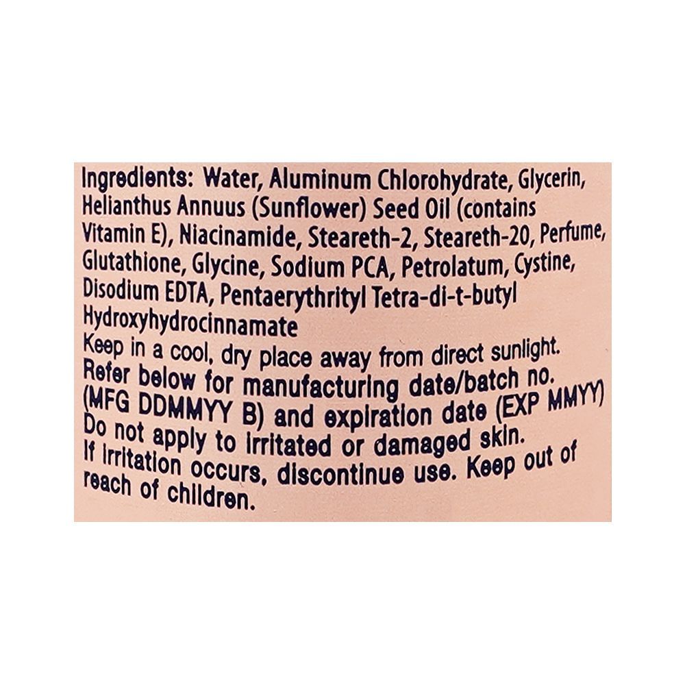 Vaseline Gluta Glow Ampoule Bright & Dry Serum Deodorant Roll On, Niacinamide + Vitamin E, 45ml - Image 3