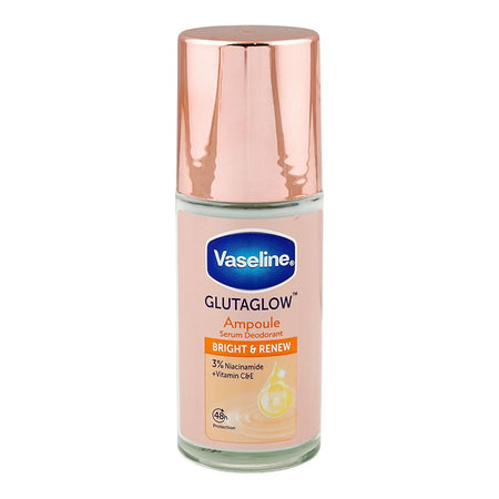 Vaseline Gluta Glow Ampoule Bright & Renew Serum Deodorant Roll On, Niacinamide + Vitamin C & E, 45ml - Main Image