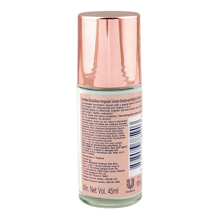 Vaseline Gluta Glow Ampoule Bright & Renew Serum Deodorant Roll On, Niacinamide + Vitamin C & E, 45ml - Image 2