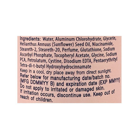 Vaseline Gluta Glow Ampoule Bright & Renew Serum Deodorant Roll On, Niacinamide + Vitamin C & E, 45ml - Image 3
