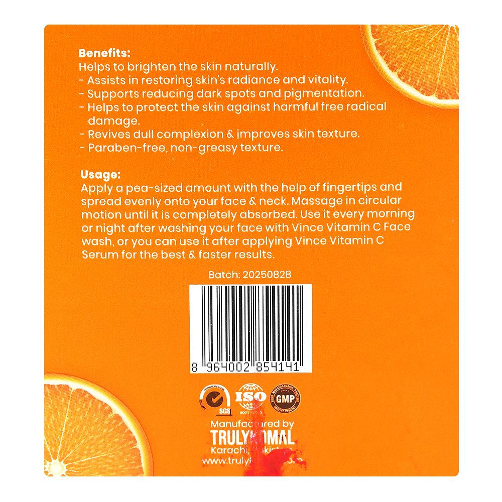 Truly Komal Vitamin C 2-In-1 Moisturizer, SPF20, Ascorbic Acid, For All Types Of Skin, 50g - Image 3
