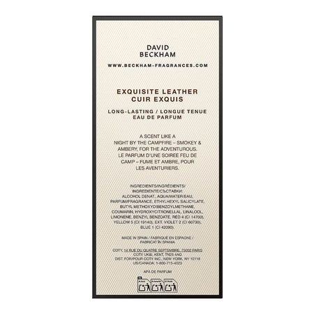 David Beckham Exquisite Leather, Eau De Parfum, For Men, 100ml - Image 3
