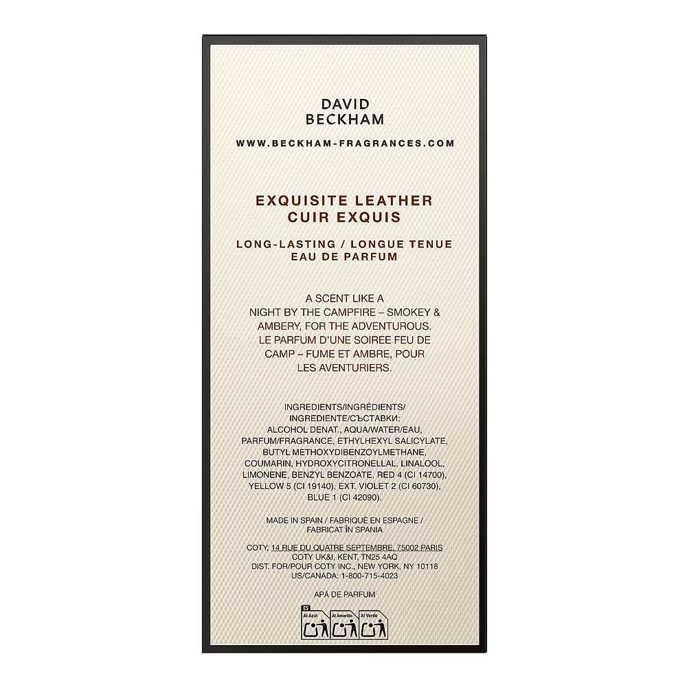 David Beckham Exquisite Leather, Eau De Parfum, For Men, 100ml - Image 3