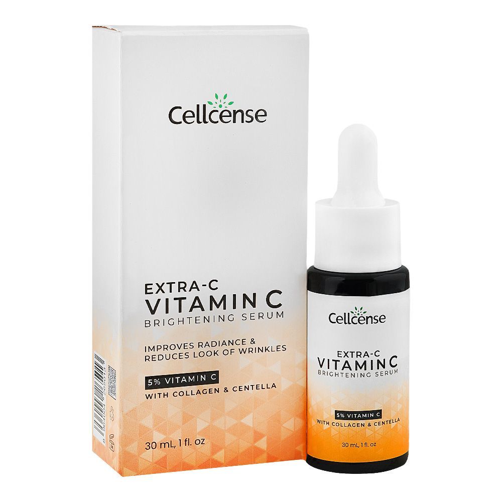 Cellcense Extra-C Vitamin C Brightening Serum, Niacinamide, Aloe vera, Paraben & Sulfate Free, For All Types of Skin, 30ml - Main Image