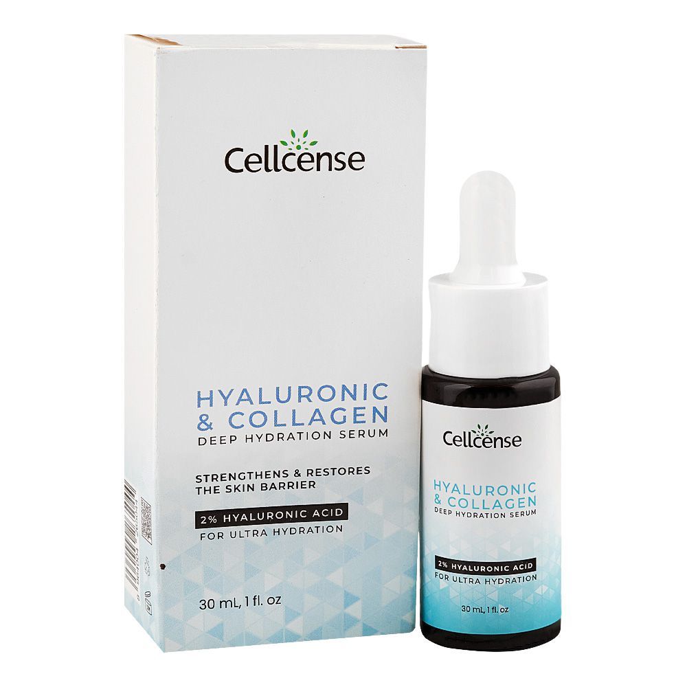 Cellcense Hyaluronic & Collagen Serum, Niacinamide, Aloe Vera, For All Types Of Skin, 30ml - Main Image