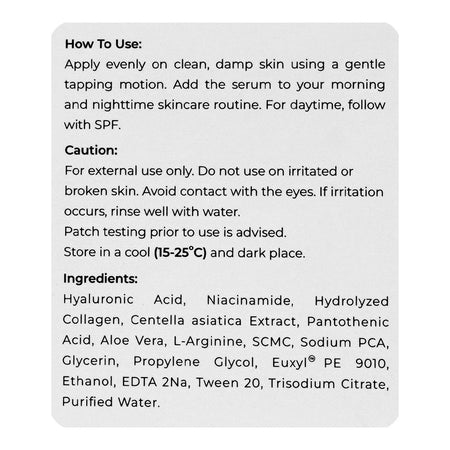 Cellcense Hyaluronic & Collagen Serum, Niacinamide, Aloe Vera, For All Types Of Skin, 30ml - Image 5