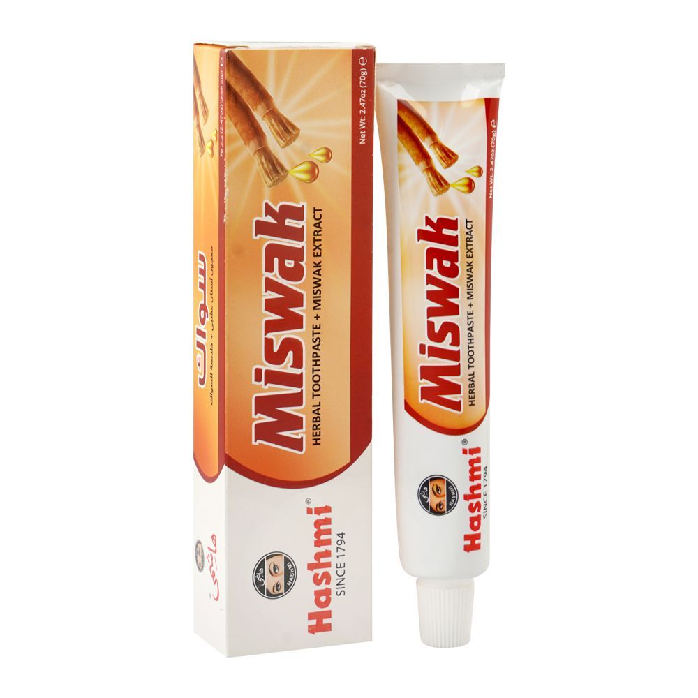 Hashmi Miswak Herbal Toothpaste + Miswak Extract, 70g - Main Image