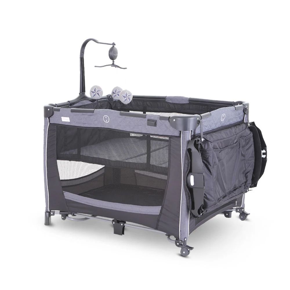 Tinnies Baby Play Bassinet & Playpen, Black, T301-016 - Image 2