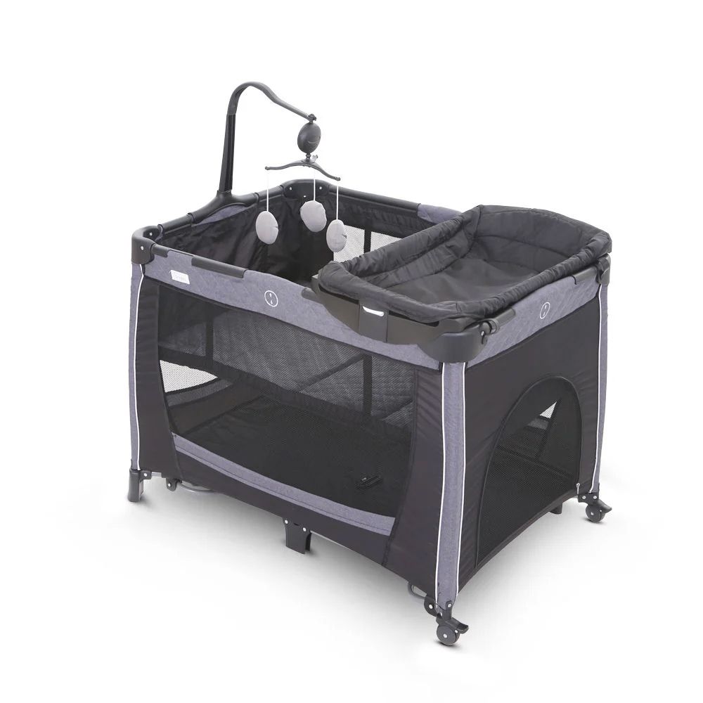 Tinnies Baby Play Bassinet & Playpen, Black, T301-016 - Image 4