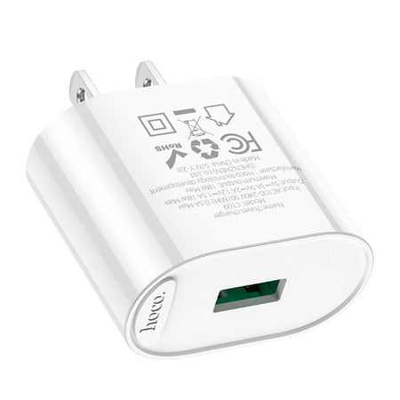 HOCO Fighter Single Port Charger, USB-A, 18W, 5V, C109 - Image 2