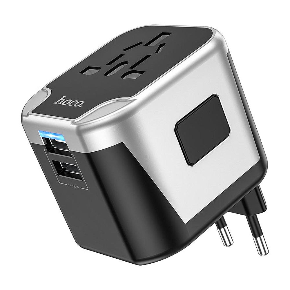 HOCO Level Universal Conversion Charger, 2 X USB-A Port, 12W, AC5 - Main Image