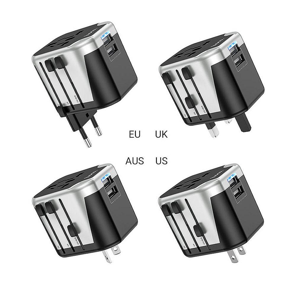 HOCO Level Universal Conversion Charger, 2 X USB-A Port, 12W, AC5 - Image 3