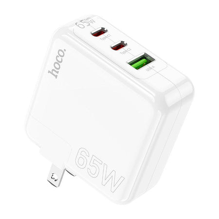 HOCO Header Three-Port Charger, 2 X USB-C + 1 X USB-A Port, 65W, C115 - Main Image