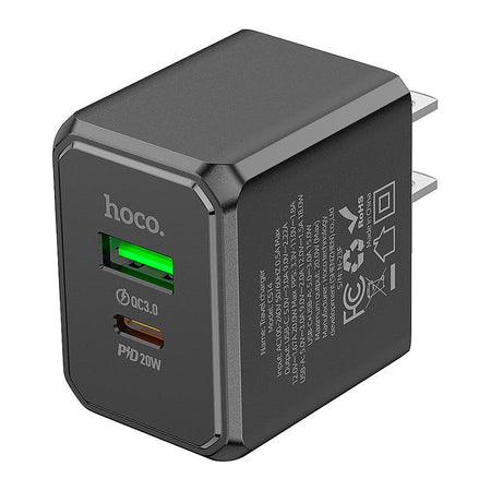 HOCO Ocean Charger, 1 X USB-A + 1 X USB-C Port, 20W, CS14 - Main Image