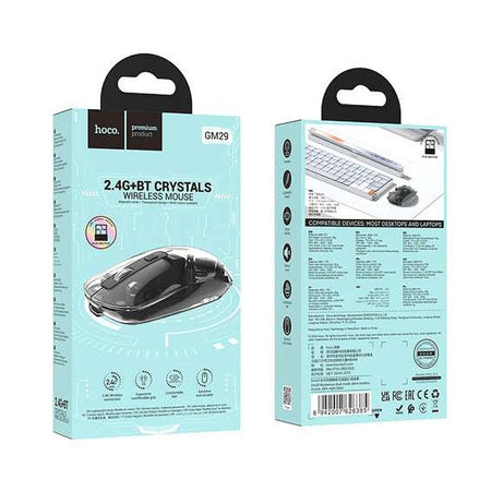 HOCO Mysterious Dual-Mode Silent Wireless Mouse, White, GM29 - Image 3