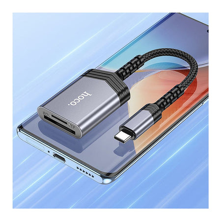 HOCO 2-In-1 Card Reader, USB-C SD + TF, 480 Mbps Transfer Speed, UA25 - Image 2