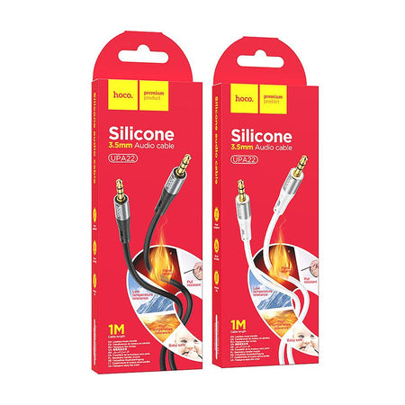 HOCO Aux Silicone Audio Cable, 1 Meter, UPA22 - Image 4