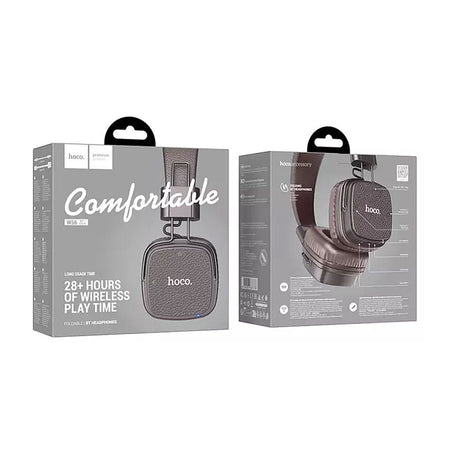 HOCO Earl Bluetooth Headphones, 250mAh Battery, 28 Hours Playtime, Brown, W56 - Image 3