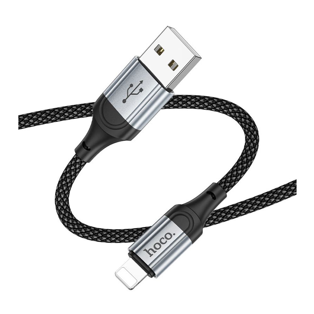 HOCO Fresh Charging Data Cable, USB-A To iPhone, 2.4A, 1 Meter, X102 - Main Image