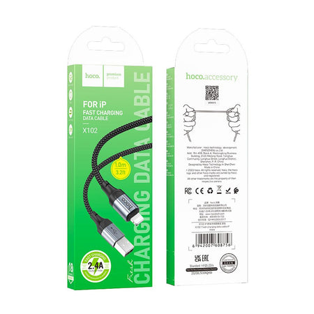 HOCO Fresh Charging Data Cable, USB-A To iPhone, 2.4A, 1 Meter, X102 - Image 3