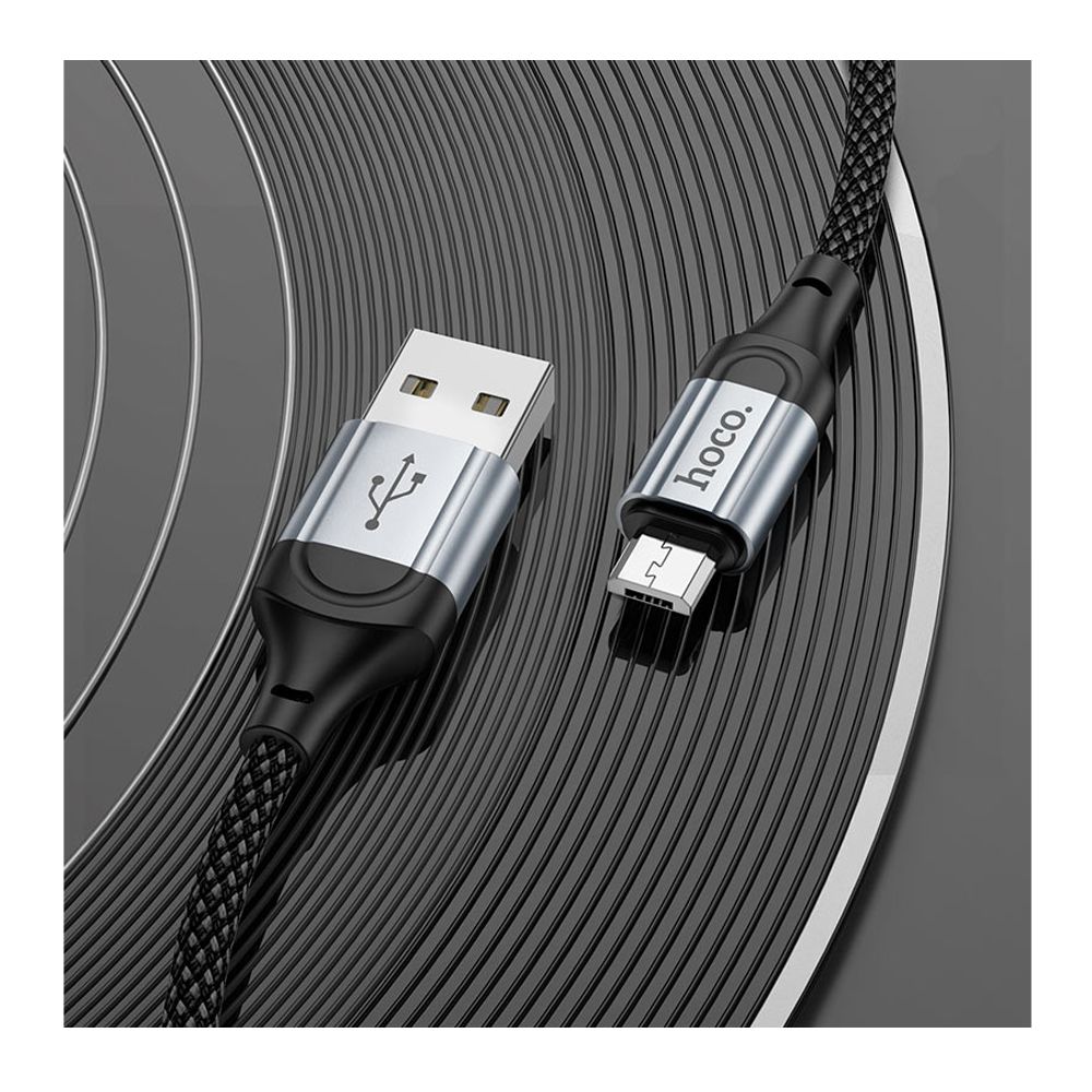 HOCO Fresh Charging Data Cable, Micro USB To Android, 2.4A, 1 Meter, X102 - Image 2