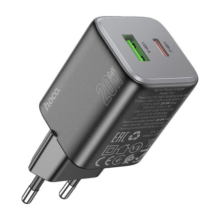 HOCO Almighty Charger, USB-A + USB-C Port, 20W, N41 - Image 2