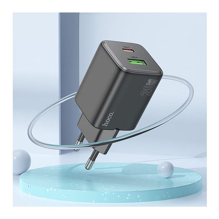 HOCO Almighty Charger, USB-A + USB-C Port, 20W, N41 - Image 3