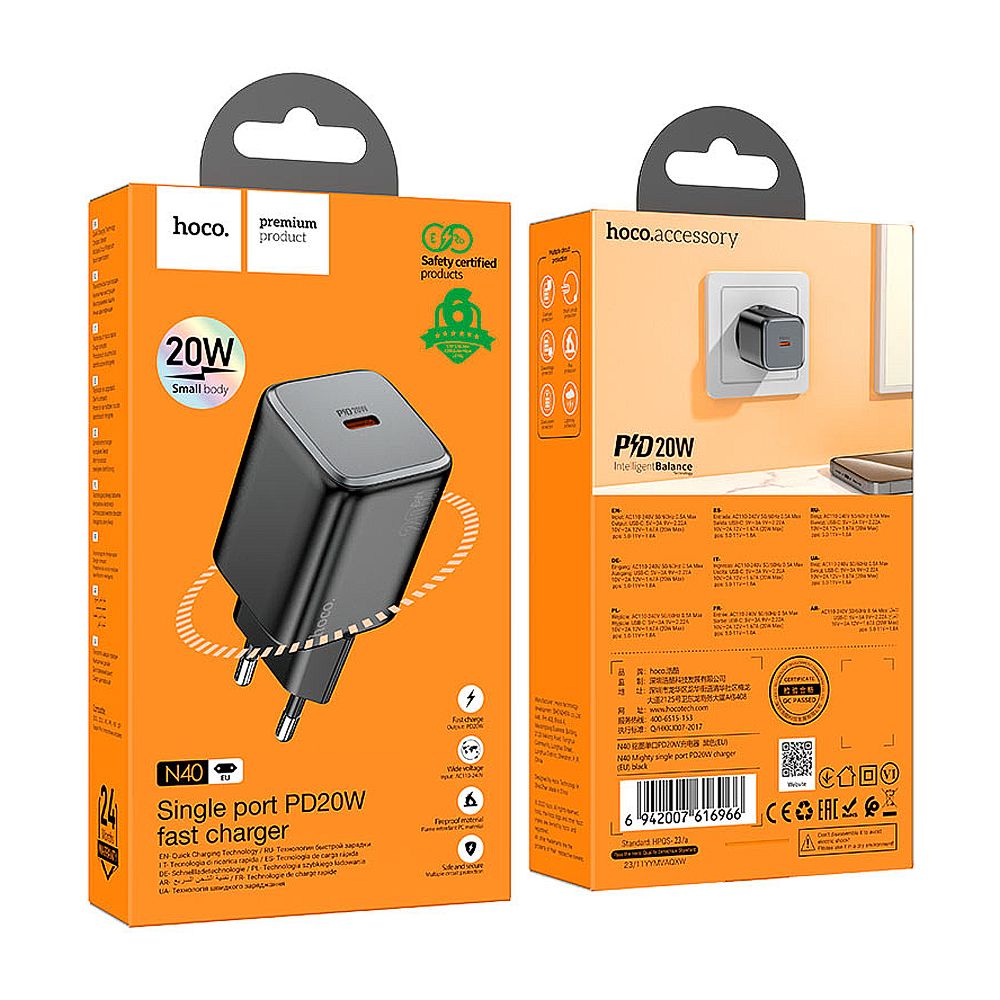 HOCO Mighty Charger, USB-C Port, 20W, N40 - Image 3