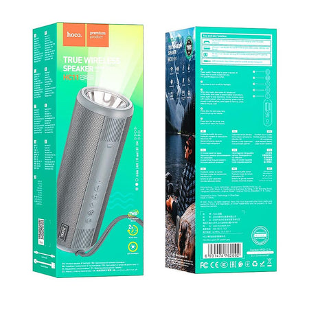 HOCO Bora Sports Bluetooth Speaker, 5W, 2 Hours Playtime, 1200mAh Battery, Grey, HC11 - Image 3