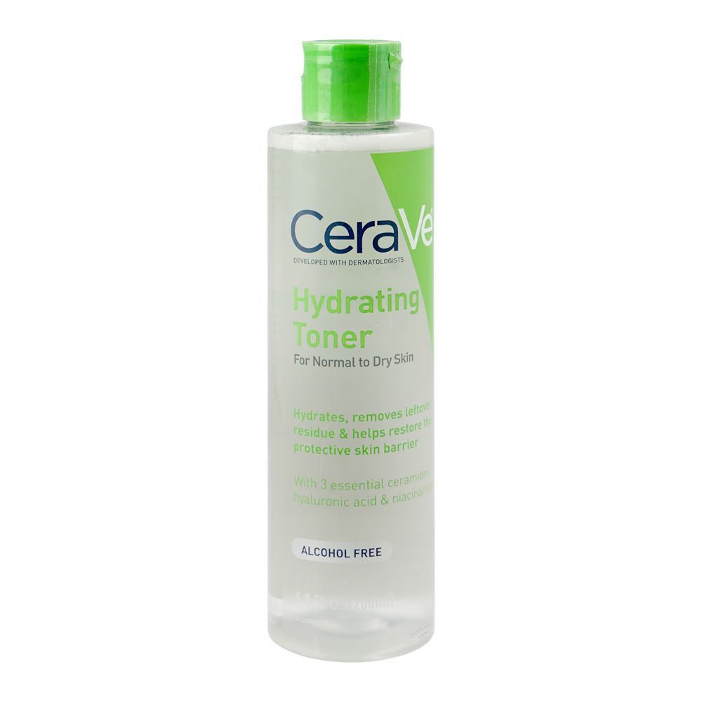 CeraVe Hydrating Toner, Alcohol Free, Glycerin, Citric Acid, For Normal Skin, 200ml - Main Image