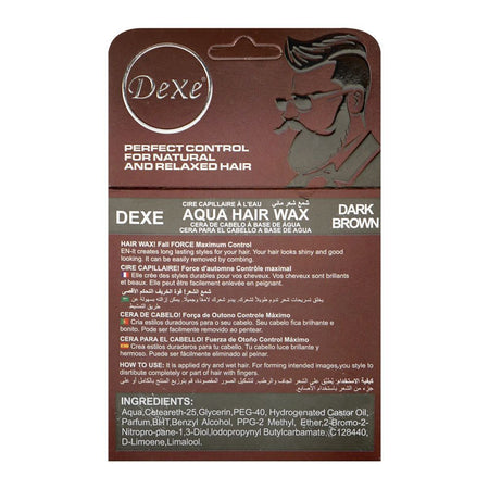 Dexe Aqua Maximum Control Hair Wax, Dark Brown, 150g - Image 2