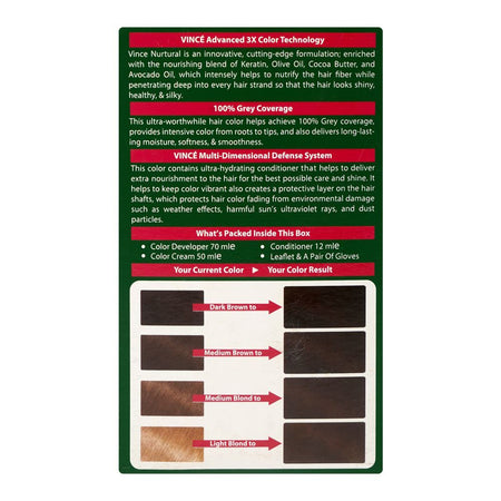 Vince Nurtural Keratin Rich Colour Ammonia Free Women Hair Color, 3.0 Natural Dark Brown - Image 2