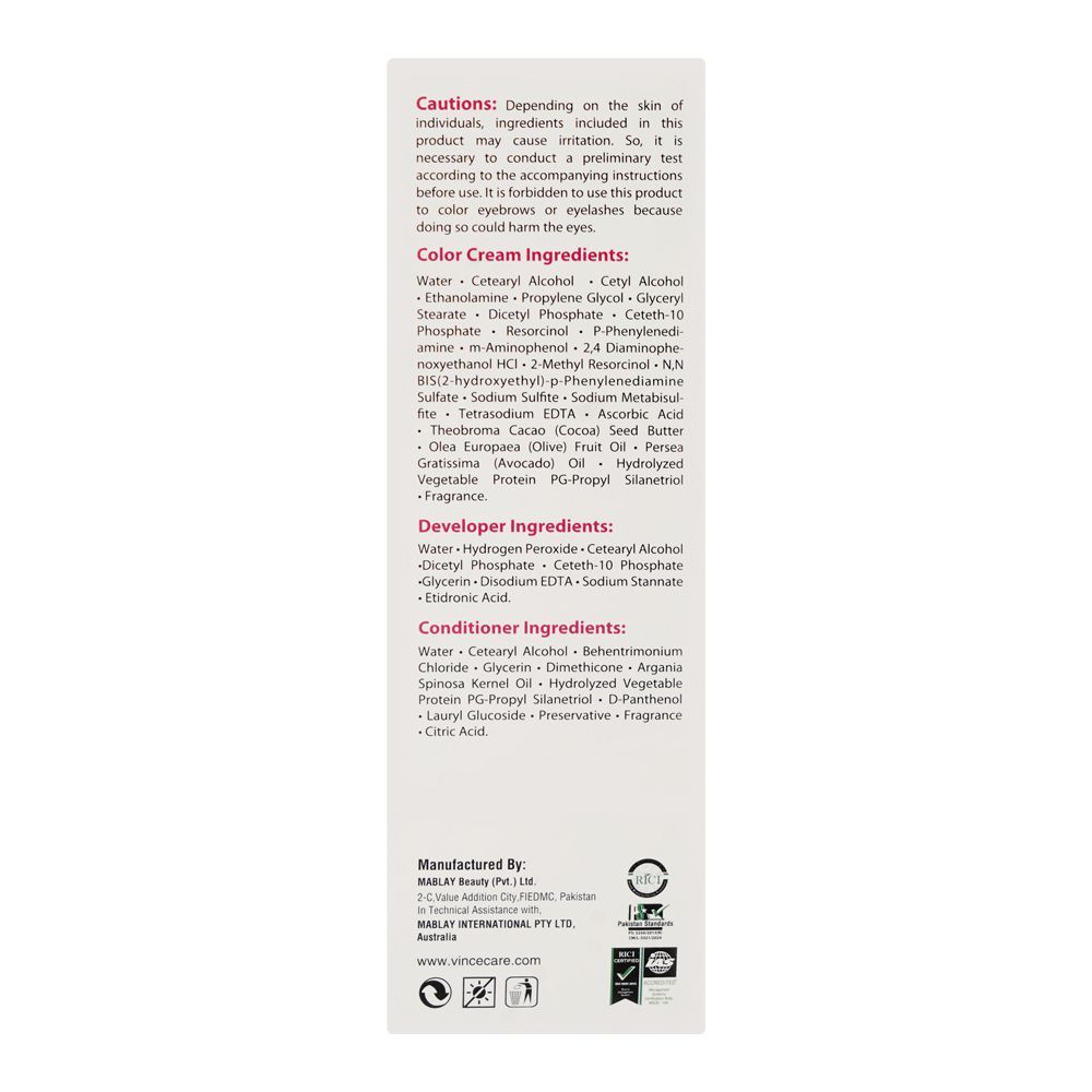 Vince Nurtural Keratin Rich Colour Ammonia Free Women Hair Color, 7.3 Natural Ash Blond - Image 4
