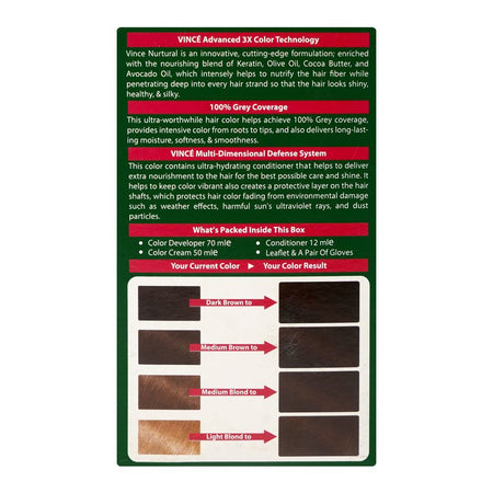 Vince Nurtural Keratin Rich Colour Ammonia Free Women Hair Color, 5.50 Mahogany Light Brown - Image 3