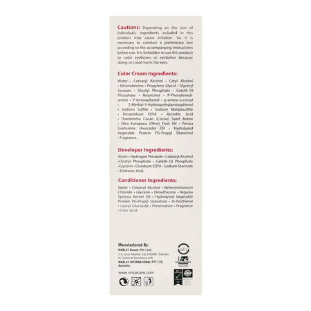 Vince Nurtural Keratin Rich Colour Ammonia Free Women Hair Color, 5.50 Mahogany Light Brown - Image 4