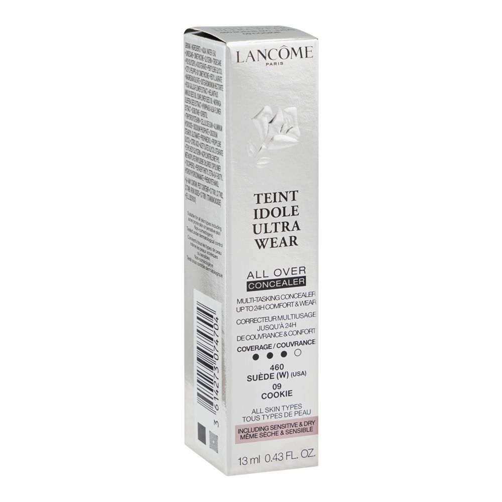 Lancome Paris Teint Idole Ultra Wear All Over Concealer, 460 Suede (W) 09 Cookie, 13ml - Image 2