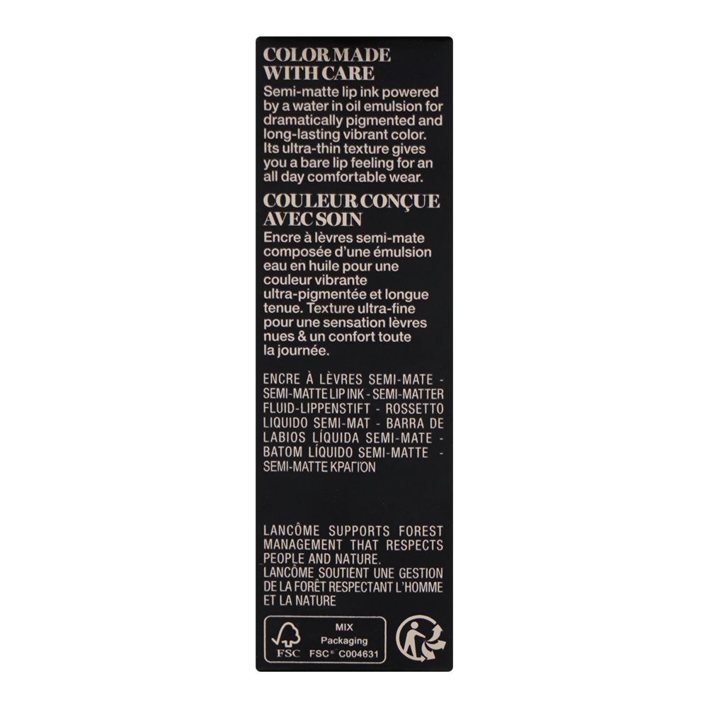 Lancome Paris L'Absolu Rouge Drama Ink Semi-matte Lip Ink, 368 Rose Lancome, 6ml - Image 3