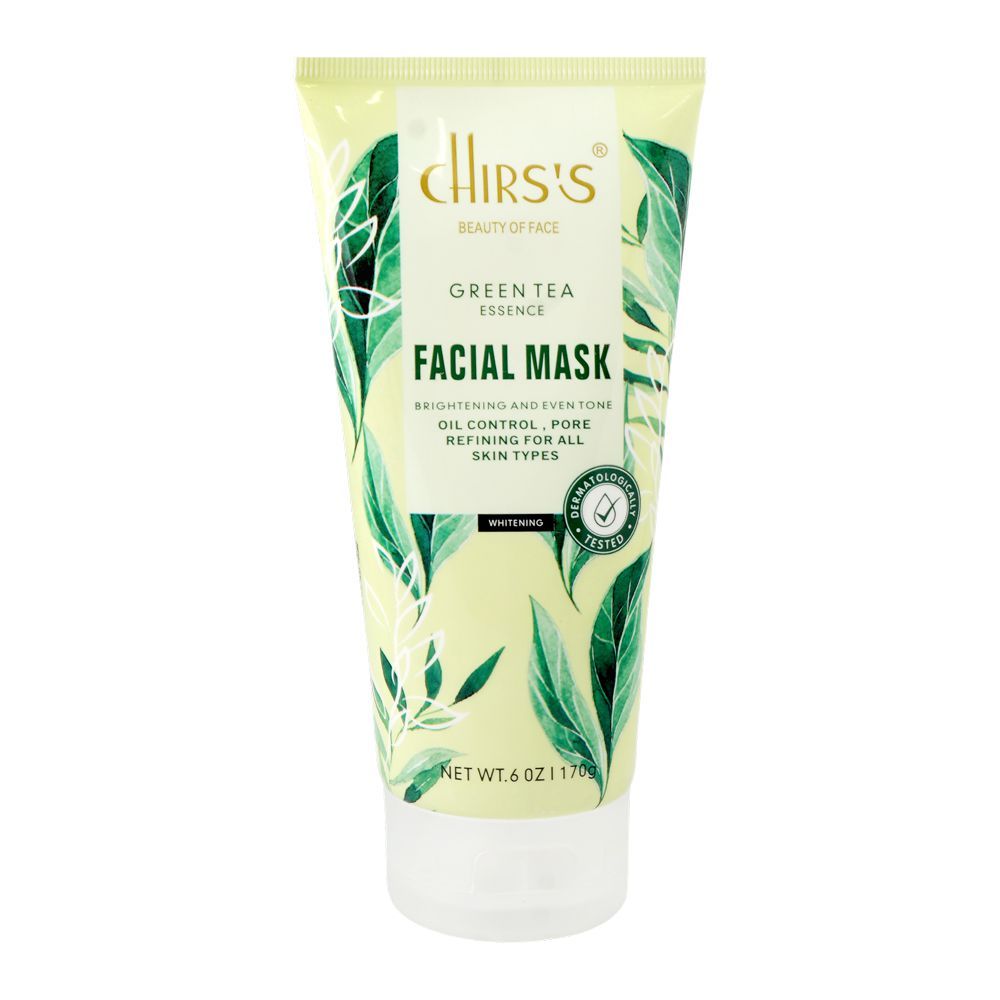 Chirs's Beauty Of Face Green Tea Essence Brightening And Even Tone Facial Mask, Paraben & Sulfate Free, For All Types Of Skin, 170g - Main Image