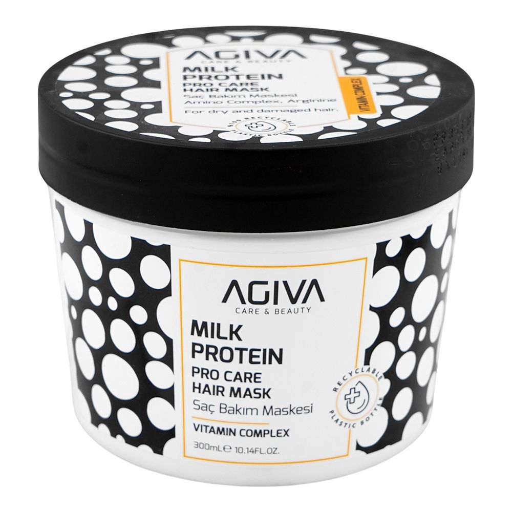 Agiva Care & Beauty Milk Protein Pro Care Vitamin Complex Hair Mask, Glycerin, Citric Acid, For Dry, Damaged & Frizzy Hair, 300ml - Main Image