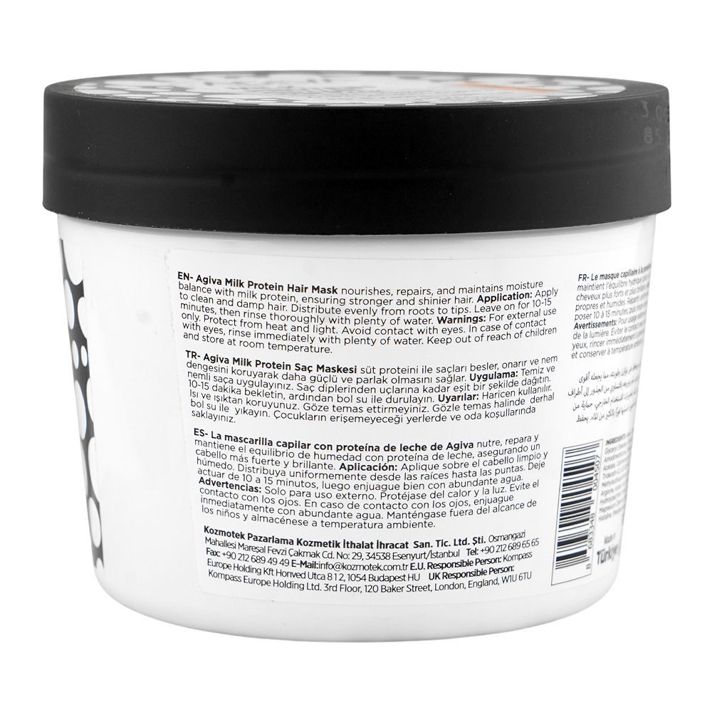 Agiva Care & Beauty Milk Protein Pro Care Vitamin Complex Hair Mask, Glycerin, Citric Acid, For Dry, Damaged & Frizzy Hair, 300ml - Image 2