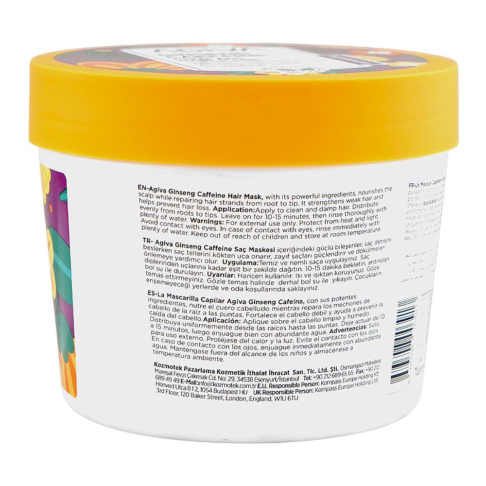 Agiva Care & Beauty Caffeine Ginseng Pro Care Anti Hair Loss Hair Mask, Niacinamide, Citric Acid, For Hair Loss, 300ml - Image 2