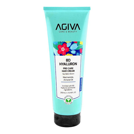 Agiva Care & Beauty 8D Hyaluron Pro Care Niacinamide, Almond Oil Hair Cream, Hyaluronic Acid, Glycerin, For Dry & Weak Hair, 250ml - Main Image