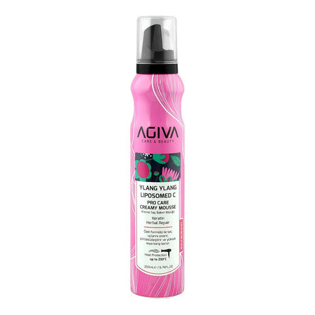 Agiva Care & Beauty Ylang Ylang Liposomed C Pro Care Keratin Herbal Repair Creamy Mousse, Ascorbic Acid, For Heat Protection, 200ml - Main Image